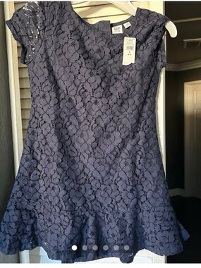 Gap Kids Navy Floral Lace Dress | NWT | Girls Size S (6–7)